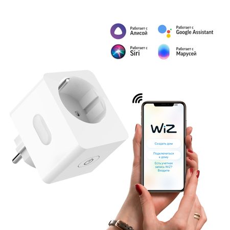 Умная Wi-Fi розетка Gauss Smart Home 10A 2300W c заземлением управление голосом/смартфоном sonoff ihost smart home hub zigbee gateway