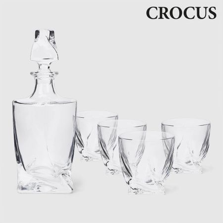 Набор для виски Crocus декантер, 4 стакана, кубики акриловые кубики льда для декора