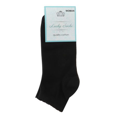 Носки женские однотонные укороченные Lucky Socks черные 3 пары носки happy socks носки city jazz 9300