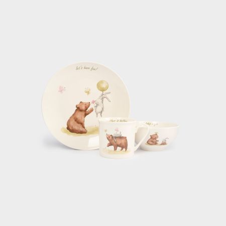 Набор посуды детский Anna Lafarg мишка и зайчик 3 предмета тарелка закусочная anna lafarg ray 21 см золотистая
