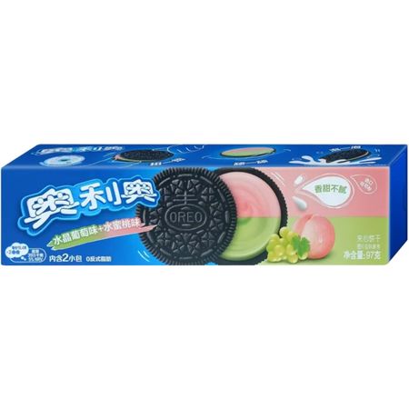 Печенье Oreo со вкусом винограда и персика 95 г кабошоны из смолы рыбий печенье 10 шт ywbeads 13x18 мм
