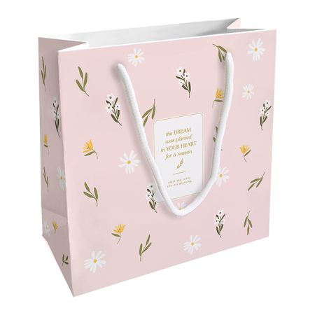 Пакет подарочный Be Smart April розовый 20х20 см
