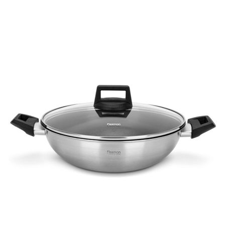 Вок Fissman Steel pro алюминий, нержавеющая сталь 28 см, 3,54 л чайник fissman aquarius нержавеющая 2 5 л
