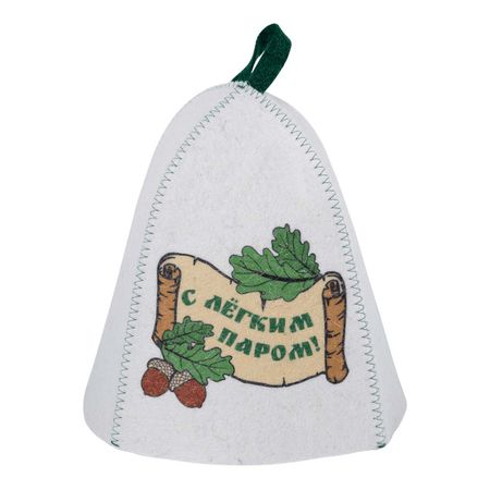 Шапка банная ГлавБаня с принтом 