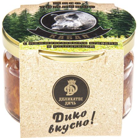 Мясо кабана Деликатес Дичь томленое, в можжевеловыми ягодами и розмарином, 220 г еда premier свежее мясо индейки для щенков 1 кг