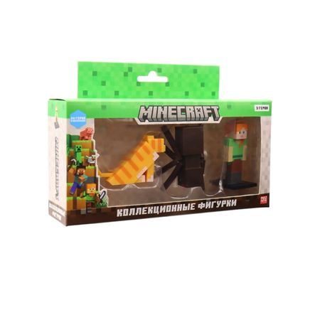 Коллекционные топперы,  Minecraft, Алекс, кот и паук, 3 шт. в коробке с окном, MC2021B коллекционные позолоченные банкноты yowei