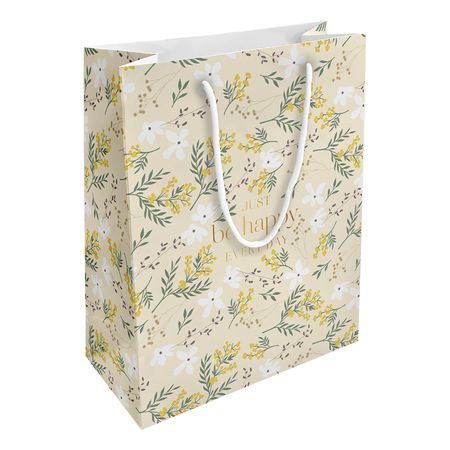 Пакет подарочный Be Smart Fleurs мимоза 25х32 см