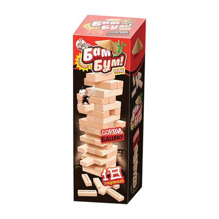 Настольная игра Десятое королевство Падающая башня с фантами Бам-бум мини настольная мини дрель lixiu