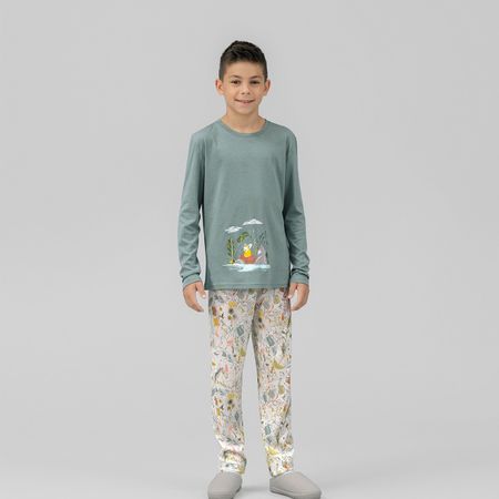 Пижама для мальчиков Togas Kids Пикколо зелено-белый р.128-134