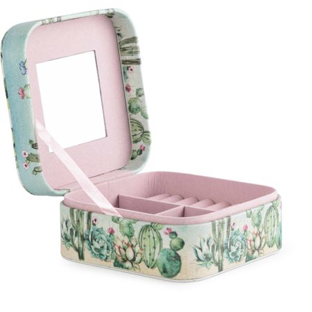 Коробочка для украшений Glasar 14x14x7см голубая бархатная коробка для украшений trytrysee 1 шт 5 ов