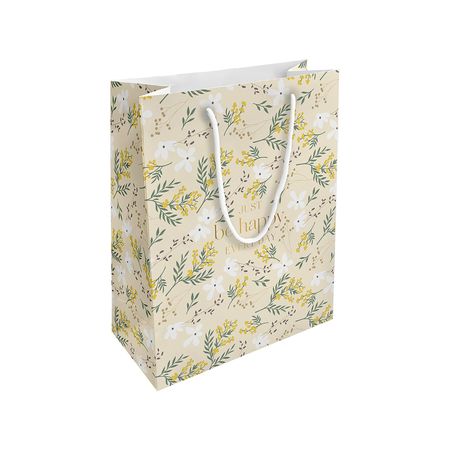 Пакет подарочный Be Smart Fleurs мимоза 32х49 см