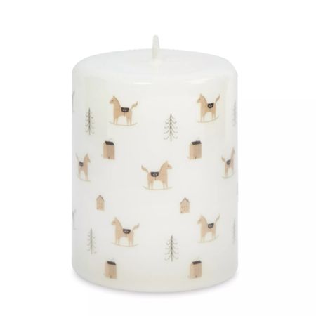 Свеча цилиндрическая Anna Lafarg лошадки 7х10 см