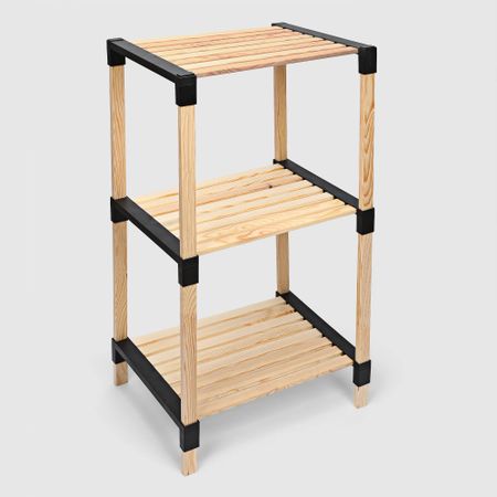 Стеллаж для хранения Fixwood Fix-2013-3 чёрный 41х34х81 см накладка на задний бампер для mercedes cla c117 cla45 amg cla180 cla200 cla250 2013 2019