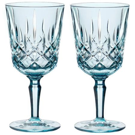 Набор бокалов Nachtmann Noblesse Colors для вина голубой 2 шт 355 мл металлические конические подсвечники 5 ramные черные