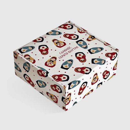 Коробка подарочная Be Smart Folk матрёшки 20х20х10 см