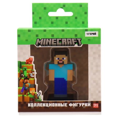 Коллекционный топпер Minecraft, Стив, 1 шт. в коробке с окном, MC2012A