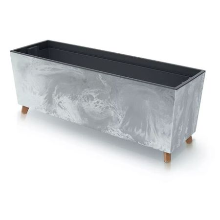 Кашпо на ножках Urbi case beton серое 77х23х30 см классическое кашпо lamela sp zo o lilia с вкладышем серое 19х36 4 см