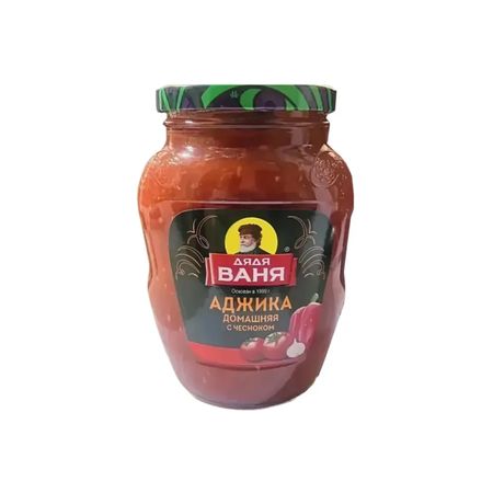 Аджика Дядя Ваня домашняя с чесноком, стеклянная банка, 370 г