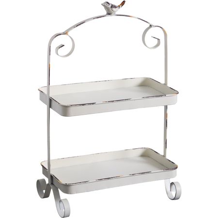 Блюдо двухъярусное Glasar 23х14х36 см