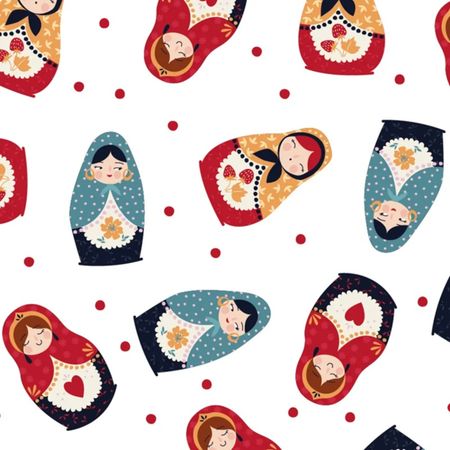 Бумага для подарков Folk матрёшки 70х100 см индукторы eternalfar 0510 1w 20 шт