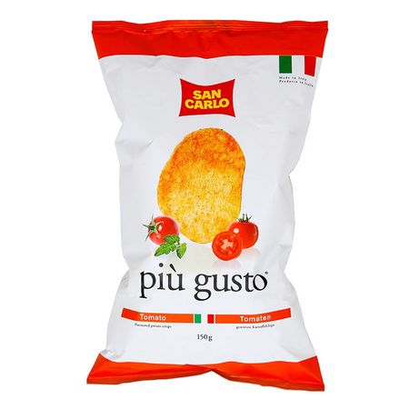 Чипсы картофельные San Carlo Piu Gusto со вкусом томата 150 г чипсы картофельные lay s сыр 70 г