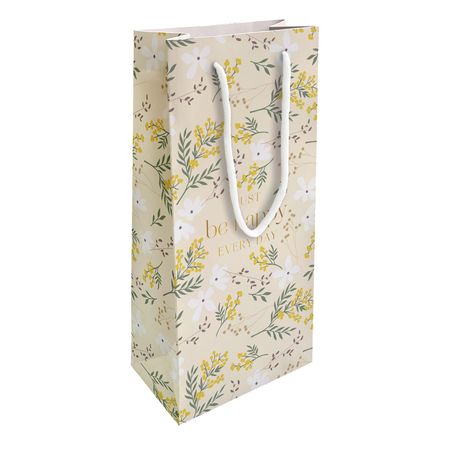 Пакет подарочный Be Smart Fleurs мимоза 15х32 см