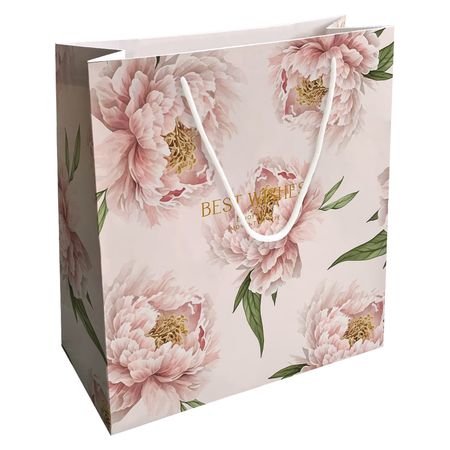 Пакет подарочный Be Smart Peony персиковый 32х32 см