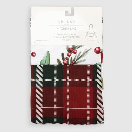 Фартук Erteks X-mas Остролист 60х80 см водонепроницаемый фартук lkqbbsz