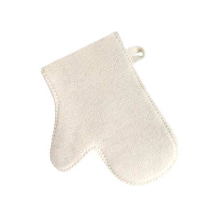 Рукавица банная ГлавБаня, фетр белый термостойкие рукавицы okiss