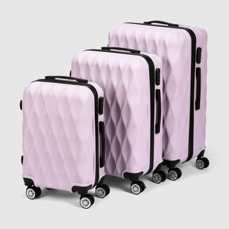 Набор чемоданов Smarter Luggage 3 размеров: 20, 24,28, сиреневый чемодан smarter luggage из полипропилена   24 абрикосовый 43х27х66 см