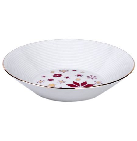 Тарелка глубокая Thun 1794 Lea новогодний красный, 22 см китайский новогодний кулон красный