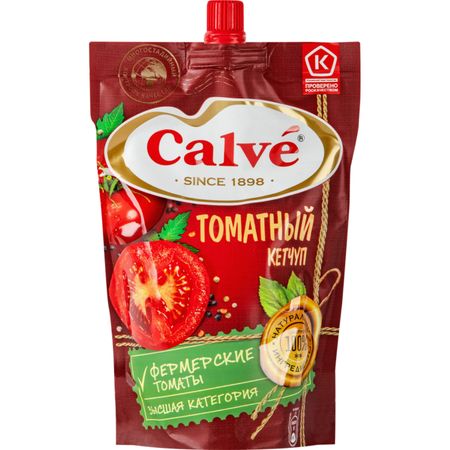 Кетчуп Calve томатный дой-пак 350 г кетчуп семилукская трапеза первой категории шашлычный 300 г