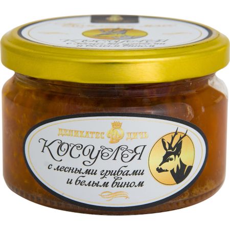 Мясо косули Деликатес дичь томленое, с лесными грибами и белым вином, 220 г еда premier свежее мясо индейки для щенков 1 кг