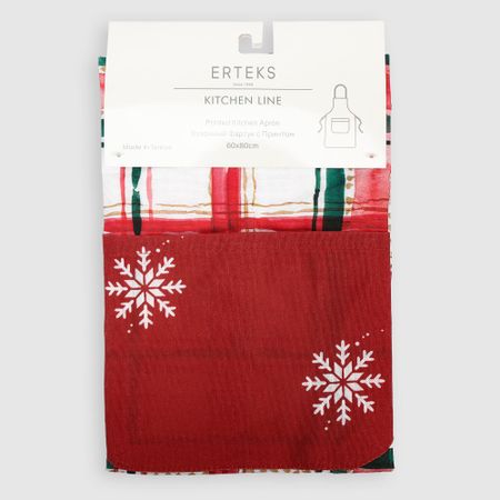 Фартук Erteks X-mas Красная клетка 60х80 см водонепроницаемый фартук lkqbbsz