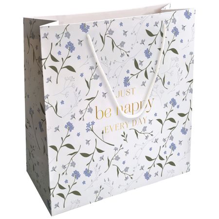 Пакет подарочный Be Smart Fleurs незабудки 32х32 см