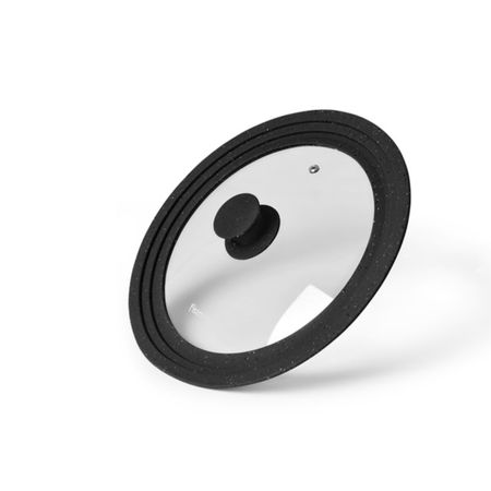 Крышка Fissman Triplex черная, стекло 26х28х30 см xukey заднее лобовое стекло крышка рычага стеклоочистителя гайка крышка омывателя для bmw x3 e83 2010 2009 2008 2007 2006 2005 2004 2003 2002