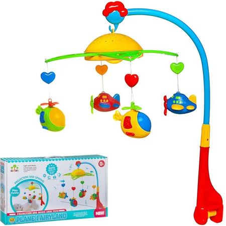 Мобиль Junfa самолётики с проектором (SL81005)