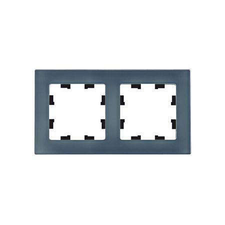 Рамка Systeme Electric AtlasDesign Nature двухместная грифель (ATN360702)