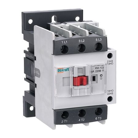 Контактор модульный Dekraft КМ-103 220 В 65 А тип AC 1НО+1НЗ (22138DEK)