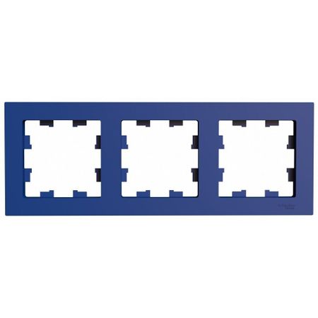 Рамка Systeme Electric AtlasDesign трехместная аквамарин (ATN001103)