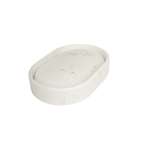 Мыльница для ванной Zenfort Бьянка настольная полирезин белая (107349) аксессуаров для ванной комнаты darkwal из натурального мрамора