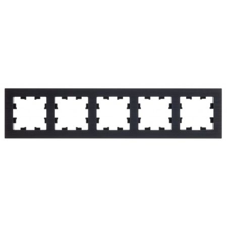 Рамка Systeme Electric AtlasDesign Nature пятиместная оникс (ATN312305)