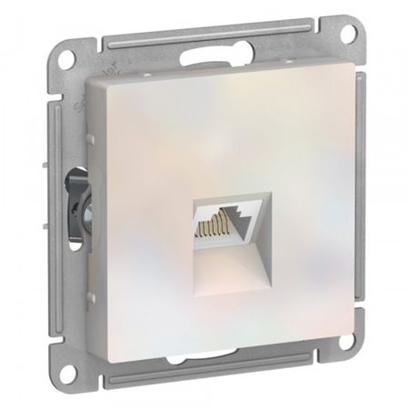 Розетка компьютерная Systeme Electric AtlasDesign встраиваемая жемчуг RJ45 (ATN000486)