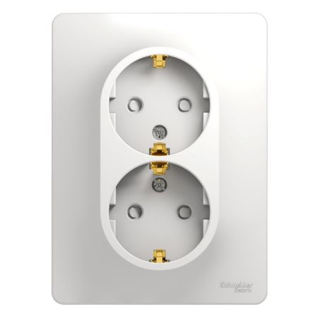 Розетка Systeme Electric Glossa встраиваемая белая со шторками (GSL000126) электрический паяльник aideepen electric vacuum solder sucker