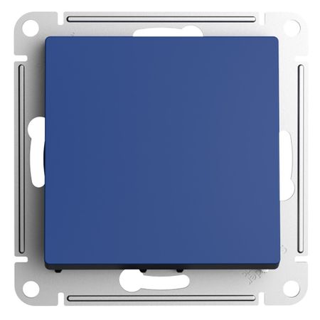 Выключатель Systeme Electric AtlasDesign одноклавишный встраиваемый аквамарин с самовозвратом (ATN001115)