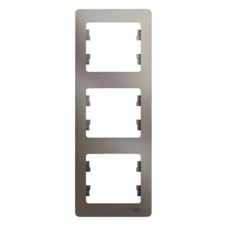 Рамка Systeme Electric Glossa трехместная платина (GSL001207)