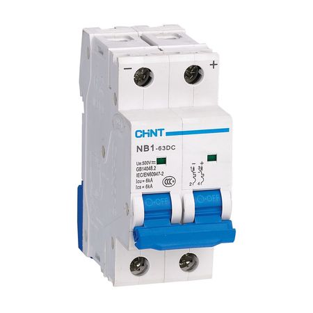 Автоматический выключатель модульный Chint NB1-63DC 2P 25А тип C 6 кА 500 В (182722) автоматический выключатель chint nxb 63s 3p c50 а 4 5 ка