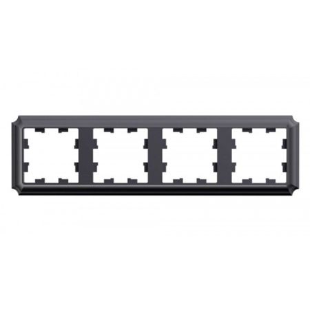 Рамка Systeme Electric AtlasDesign Antique четырехместная сталь (ATN100904)