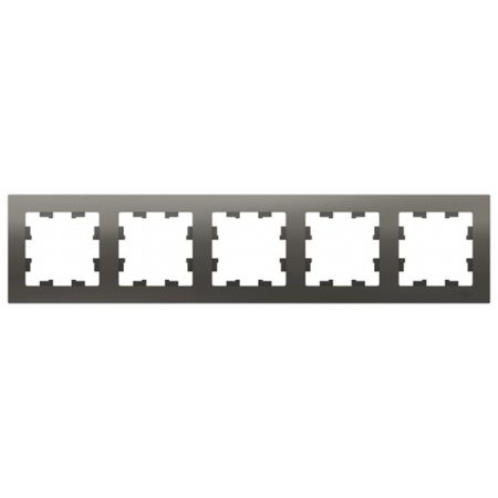 Рамка Systeme Electric AtlasDesign пятиместная сталь (ATN000905)