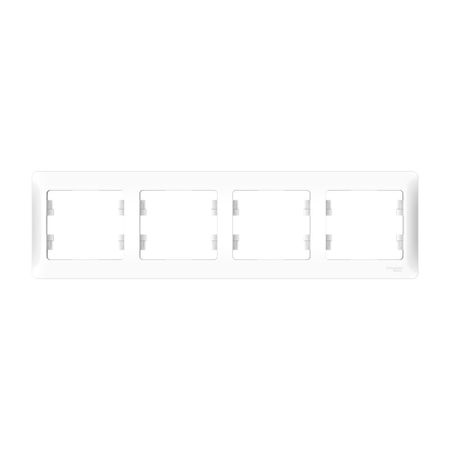 Рамка Systeme Electric Glossa четырехместная белая (GSL000108)